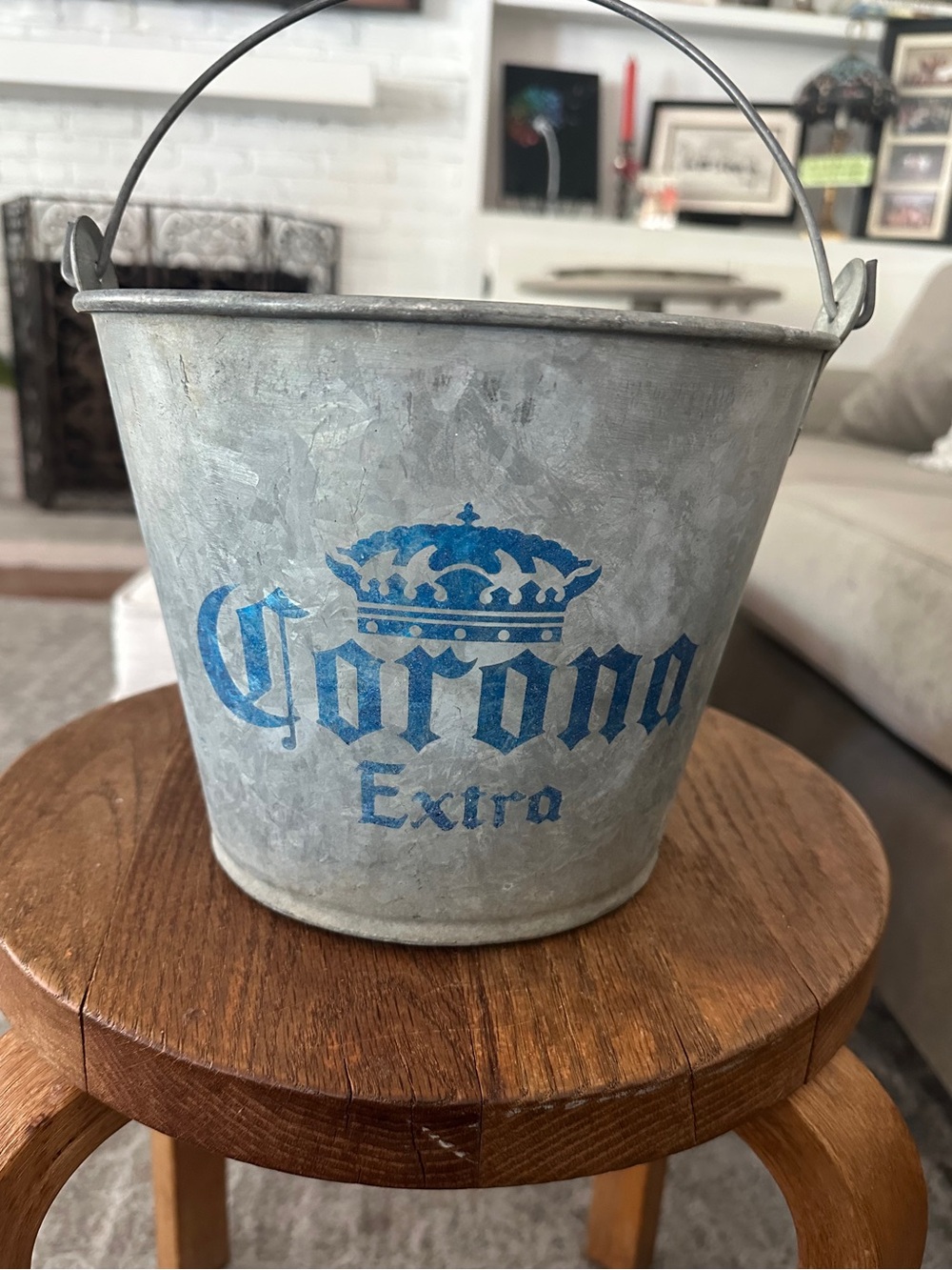 VINTAGE Corona Extra Galvanized Bucket with handle.